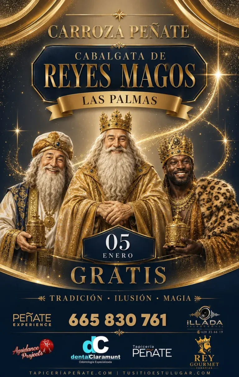 Cartel de la carroza Peñate en la Cabalgata de Reyes Magos de Las Palmas 2027, 5 de enero